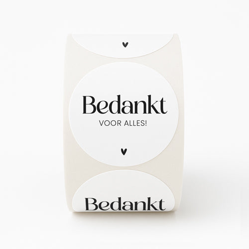 Stickers | Bedankt voor alles | 10 stuks
