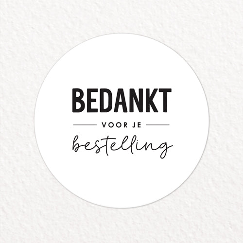 Stickers | Bedankt voor je bestelling | 10 stuks