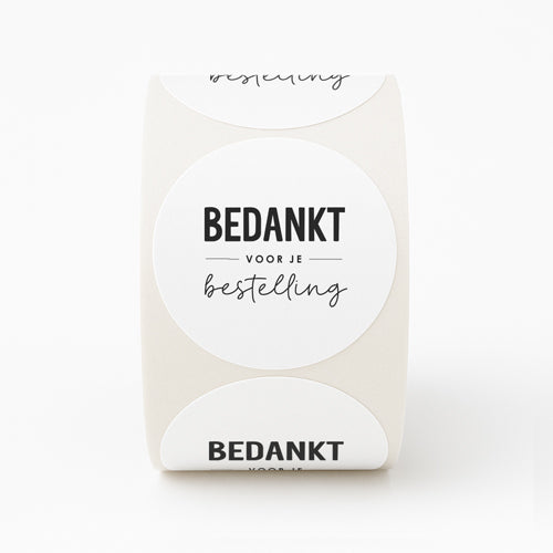 Stickers | Bedankt voor je bestelling | 10 stuks