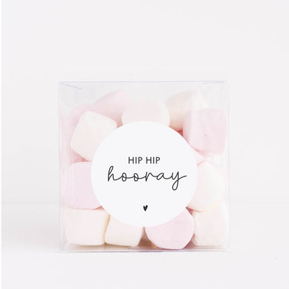 Stickers | Hip hip hooray | Wit | 10 stuks