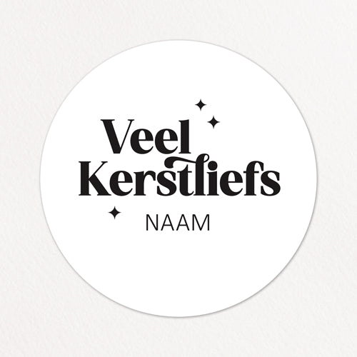 Stickers op maat | Kerst | Veel Kerstliefs + naam | 10 stuks