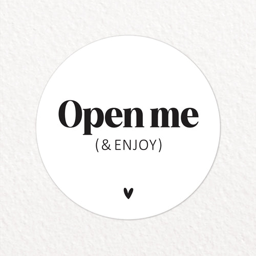 Stickers | Open me & enjoy | 10 stuks