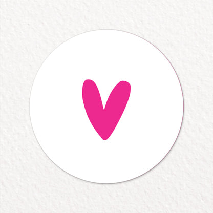 Stickers | Hartje | Roze | 10 stuks