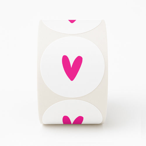 Stickers | Hartje | Roze | 10 stuks