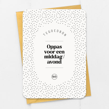 Tegoedbon | Een oppas