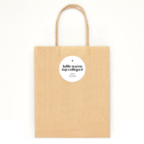 Stickers op maat | Bedankt collega + naam | 10 stuks