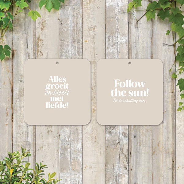 Muurvierkant | Alles groeit en bloeit met liefde