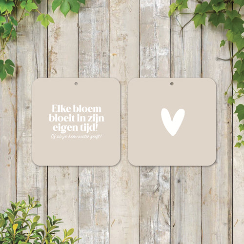 Muurvierkant | Elke bloem bloeit in zijn eigen tijd