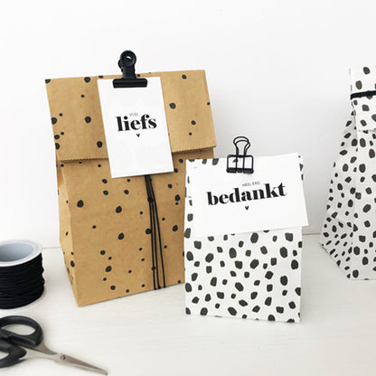Blokbodemzakken | 101 Dots | 9 x 5 x 16 cm | 5 stuks