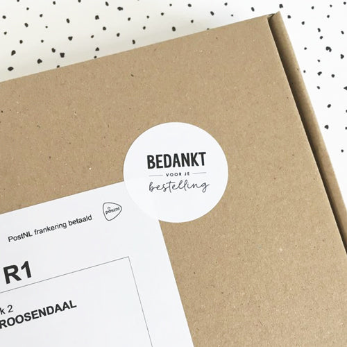 Stickers | Bedankt voor je bestelling | 10 stuks