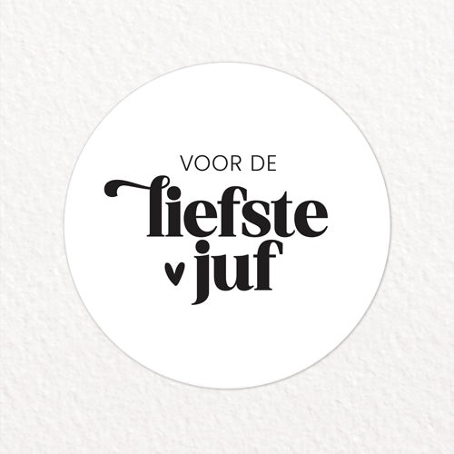 Stickers | Voor de liefste juf | 10 stuks