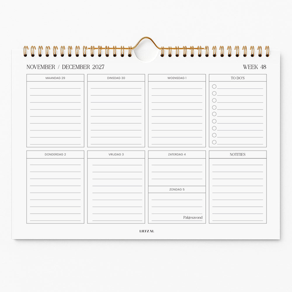 Weekplanner 2027 || PRE-ORDER